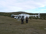 Helikopter von Geologen